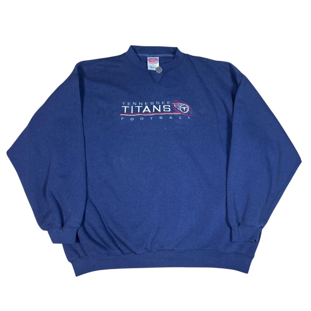 vintage 90s NFL Tennessee Titans football navy blue crewneck XXL sportswear